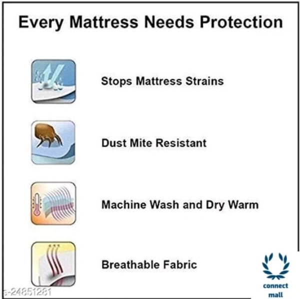 Feather Soft Quilted Micro Fabric Waterproof Elastic Strap Mattress Protector - Brown, (LXW) 78 inch× 72 inch